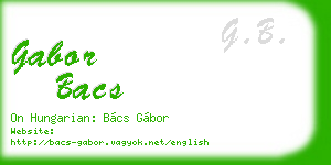 gabor bacs business card